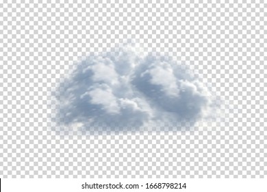 Vector Realistic Isolated Cloud For Template Decoration And Covering On The Transparent Background. Concept Of Storm And Sky.