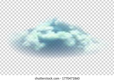 Vector realistic isolated cloud for template decoration and covering on the transparent background. Concept of storm and sky.