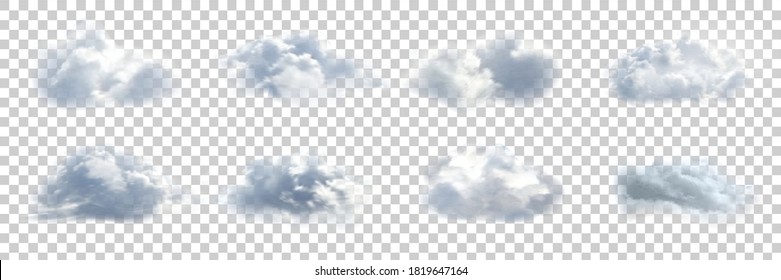 Vector Realistic Isolated Cloud For Template Decoration And Covering On The Transparent Background. Concept Of Storm.