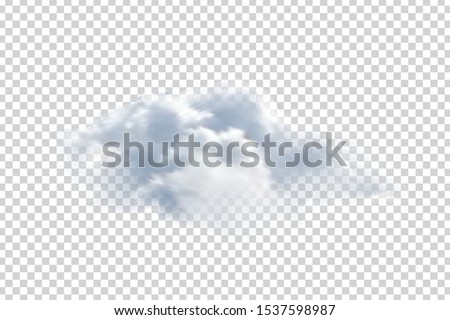 Vector realistic isolated cloud for template decoration and mockup covering on the transparent background. Concept of storm and sky.