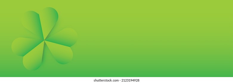 Vector realistic isolated clover on the green background. Concept of Happy St. Patrick's Day.