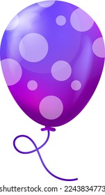 Vector of realistic isolated colorful balloons for template and invitation decoration on the transparent png background. Concept of birthday and anniversary celebration.