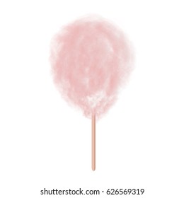 Vector realistic isolated cotton sugar candy on the white background.