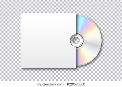 Vector realistic isolated disk for decoration and covering on the transparent background. Blank template for brand identity.