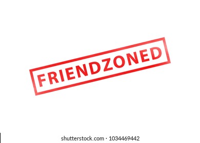 Vector realistic isolated Friendzoned stamp for decoration and covering on the white background.