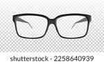 Vector realistic isolated glasses on the transparent background.