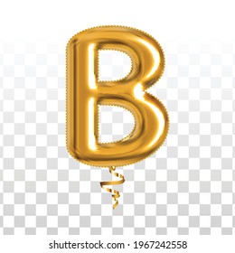 Vector Realistic Isolated Golden Balloon Letter Stock Vector (Royalty ...