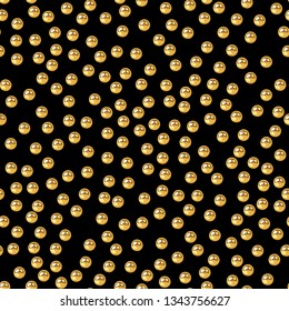 Vector realistic isolated golden beads seamless pattern for decoration and covering on the transparent background. Concept of jewelry and beauty