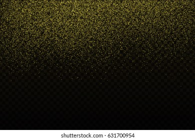 Vector realistic isolated golden confetti on the transparent background.