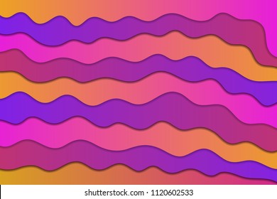Vector realistic isolated gradient paper cut layer background for decoration and covering. Concept of geometric abstract design.