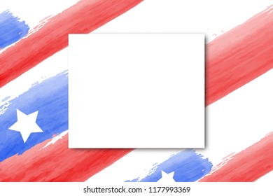 Vector realistic isolated greeting card with watercolor flags for Independence Day in Chile for decoration and covering on the white background. Concept of Felices Fiestas Patrias.