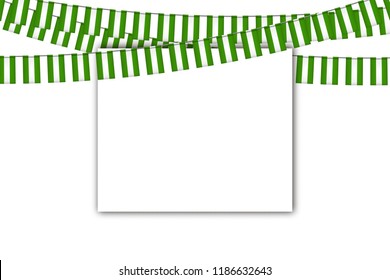 Vector realistic isolated greeting card for Happy 1st October Nigeria Independence Day for decoration and invitation design on the white background.