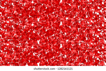 Vector realistic isolated heart confetti on the transparent background for decoration and covering. Concept of Happy Valentine's Day, wedding and anniversary.