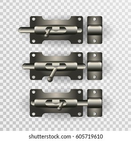 Vector realistic isolated latch on the transparent background.