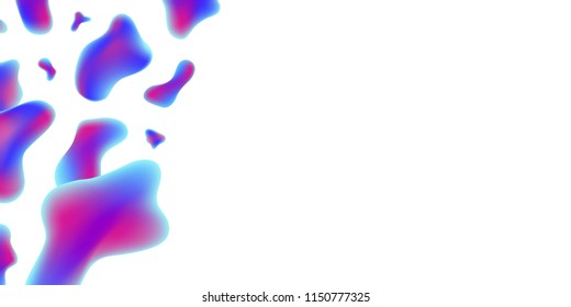Vector realistic isolated liquid and lava lamp shapes design background for abstract decoration and covering.