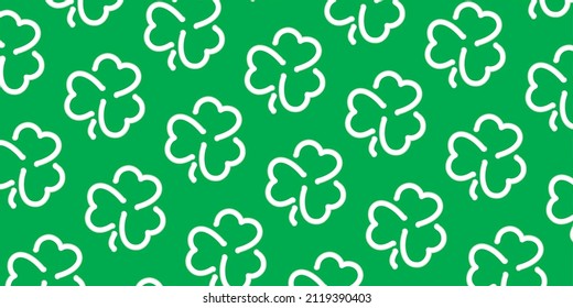 Vector realistic isolated neon clovers on the green background. Concept of Happy St. Patrick's Day.
