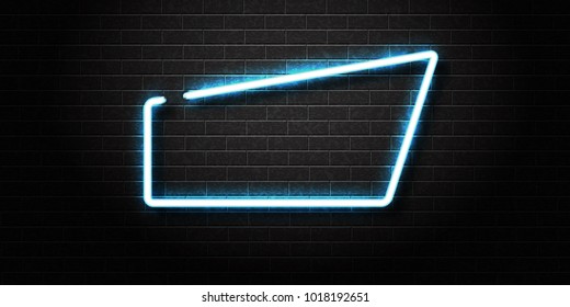 Vector realistic isolated neon sign of colorful frame for decoration and covering on the wall background.