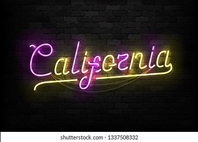 California Neon Sign Images Stock Photos Vectors Shutterstock