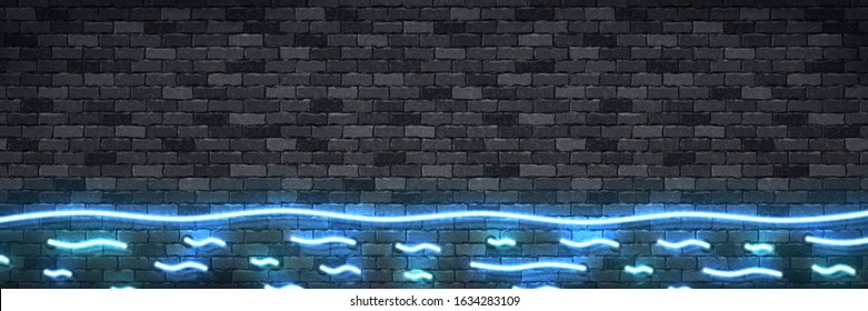 Vector realistic isolated neon sign of Ocean logo for party invitation template decoration and layout on the wall background. Concept of tourism and night club.