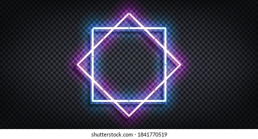 Vektor realistisches isoliertes Neonzeichen für Rahmen für Vorlage und Layout.