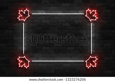 Vector realistic isolated neon sign of Canada Day frame logo for template decoration and covering on the wall background.