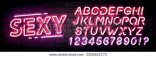 Vector Realistic Isolated Neon Sign Sexy Stock Vector (Royalty Free