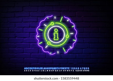 Vector realistic isolated neon signs internet neon sign on the wall background. Concept of rating, network and social media.