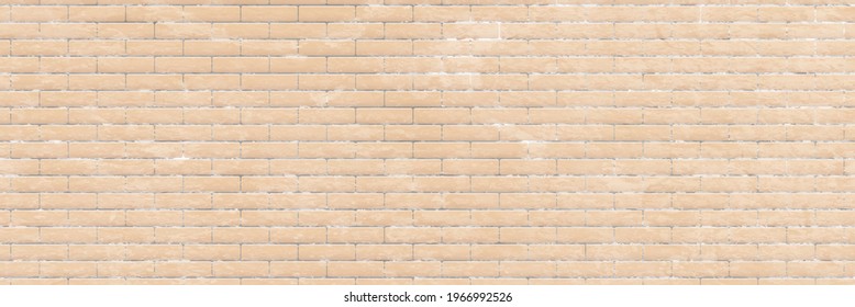 Vector realistic isolated panoramic brick wall background for template and layout decoration.