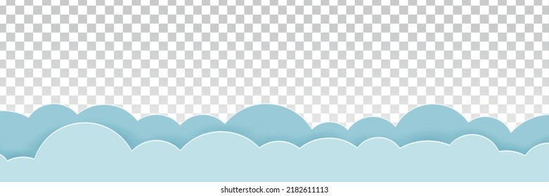 Vector Realistic Isolated Paper Cloud Border Stock Vector (Royalty Free