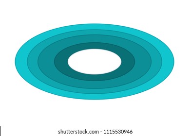 Vector realistic isolated paper cut layer background for decoration and covering. Concept of geometric abstract design.