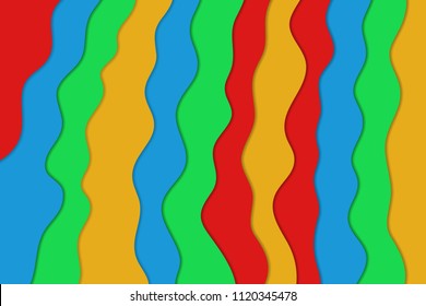 Vector realistic isolated paper cut layer background for decoration and covering. Concept of geometric abstract design.