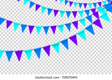 Vector realistic isolated party flags for decoration and covering on the transparent background. Concept of birthday, holiday and celebration. - Powered by Shutterstock - Get 15% off with code: PIKWIZARD15