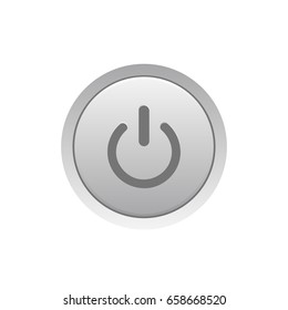 Vector realistic isolated power button for technology decoration and covering on the white background.