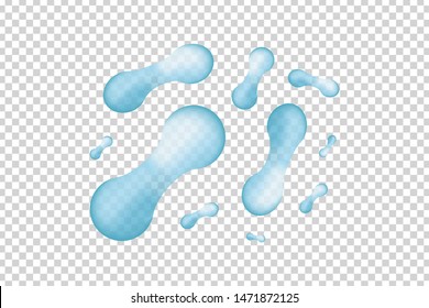 Vector realistic isolated probiotics bacteria for template decoration on the transparent background.