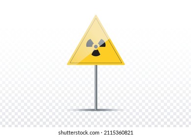 Vektorrealistisches isoliertes Strahlungszeichen auf transparentem Hintergrund.