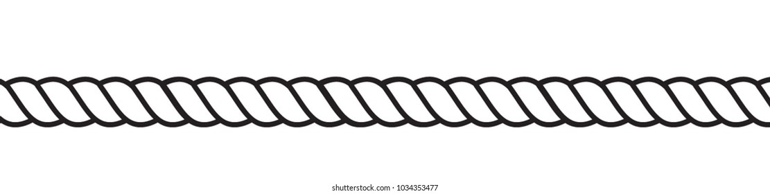 Vector realistic isolated rope for decoration and covering on the white background.