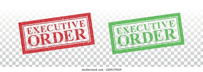 Vector Realistic Isolated Rubber Stamp Of Executive Order On The Transprarent Background.