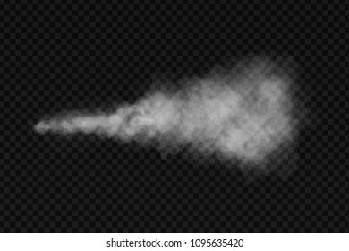 Vector realistic isolated smoke effect for decoration and covering on the transparent background.