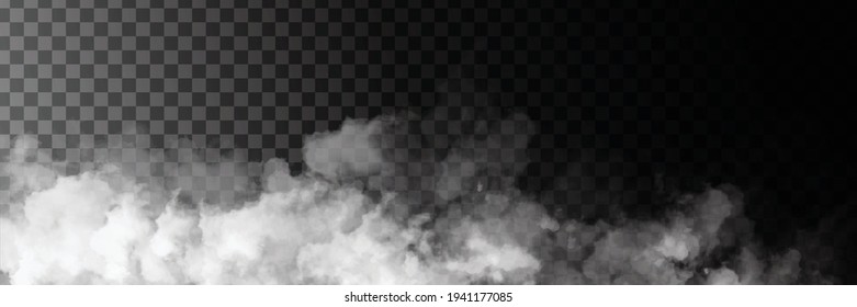 Vector realistic isolated Smoke effect for decoration and covering on the transparent background.