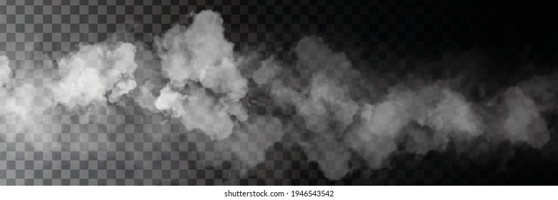 Vector realistic isolated Smoke effect for decoration and covering on the transparent background.
