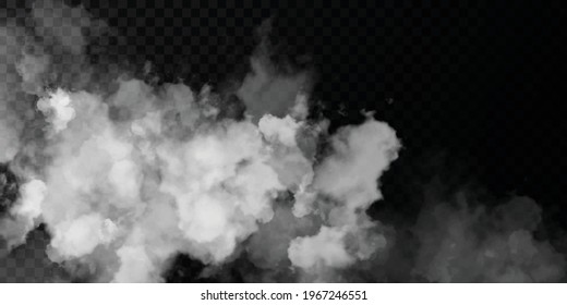 Vector realistic isolated Smoke effect for decoration and covering on the transparent background.