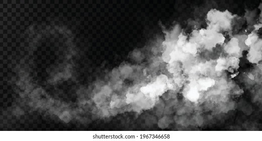 Vector realistic isolated Smoke effect for decoration and covering on the transparent background.