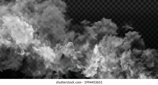 Vector realistic isolated Smoke effect for decoration and covering on the transparent background.