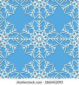 Los copos de nieve aislados de vectores realistas y sin fisuras para la decoración y el recubrimiento. Concepto de Feliz Año Nuevo y Feliz Navidad.