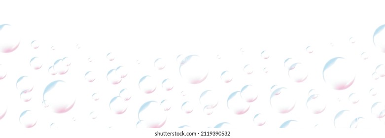 Vector realistic isolated soap bubbles for template and layout covering on the white background.