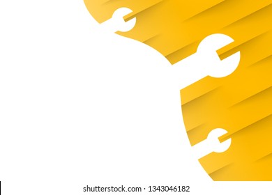 Vector realistic isolated template for Happy Labour Day for template decoration and mockup covering on the orange background.