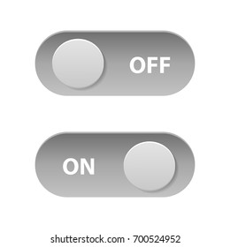 Vector realistic isolated toggle switches on/off for decoration. Collection of technology sliders vector illustration.