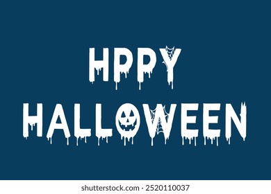 Vector realistic isolated typography for Halloween and pumpkins for decoration and covering on the dark background. Concept of Happy Halloween.