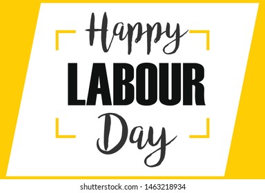 Vector realistic isolated typography logo for Labor Day in USA with thin line art design for decoration Concept of Happy Labour Day.