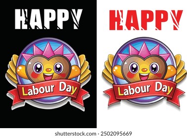 Vector realistic isolated typography logo for Labor Day.